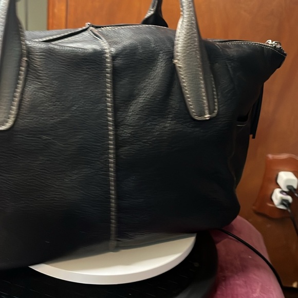 Bordelaise by HOBO shoulder bag Platinum handles/black genuine leather Hobo bag - Picture 13 of 15